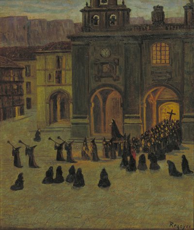 Good Friday Morning in Orduña by Darío de Regoyos